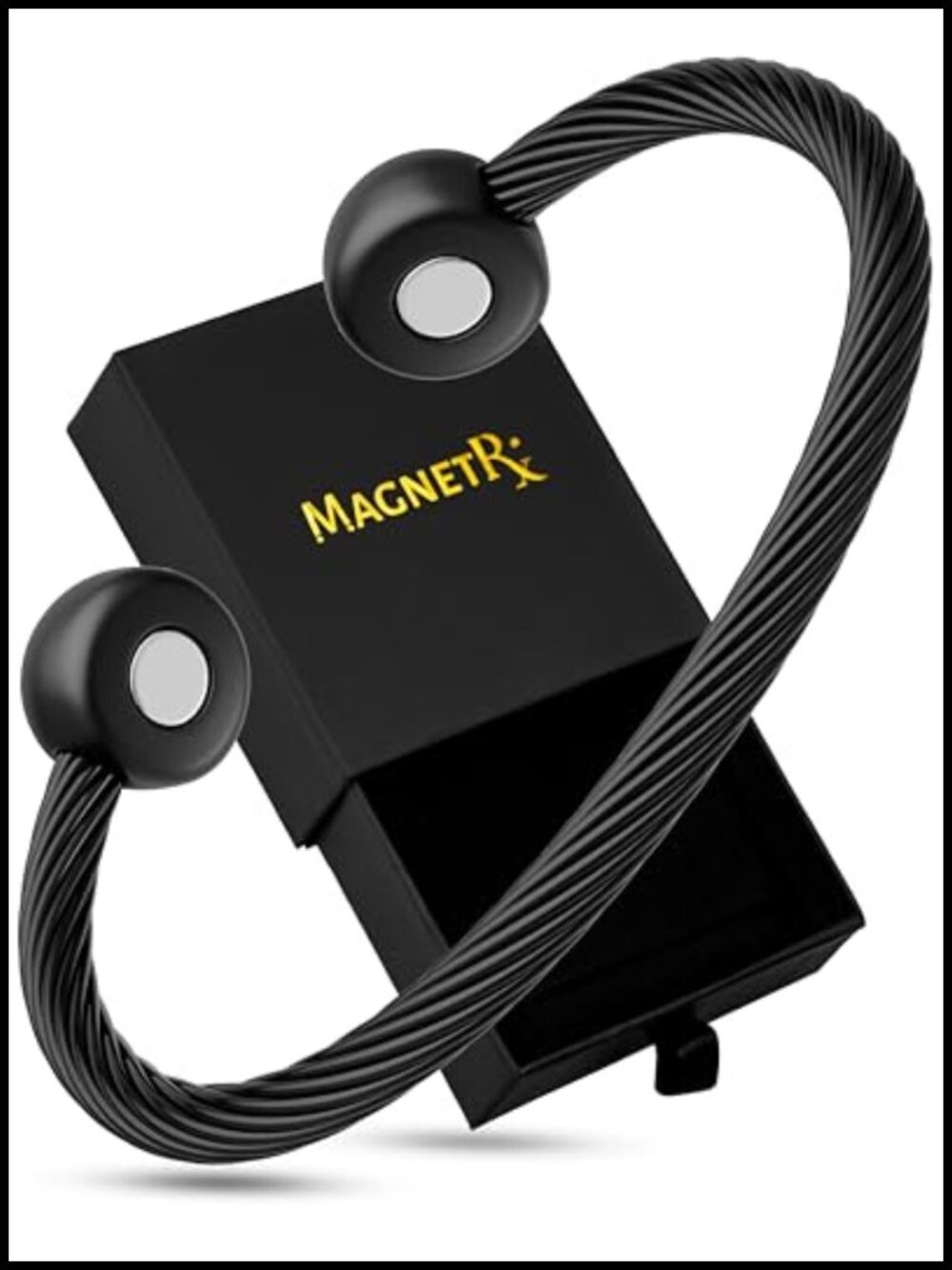 Magnetic Therapy Bracelet Cuff - 316L Stainless Steel Cable Bangle